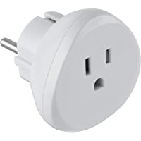 Electraline 70059 Adaptador de Viaje USA a tus enchufes de Francia-Europa- blanco
